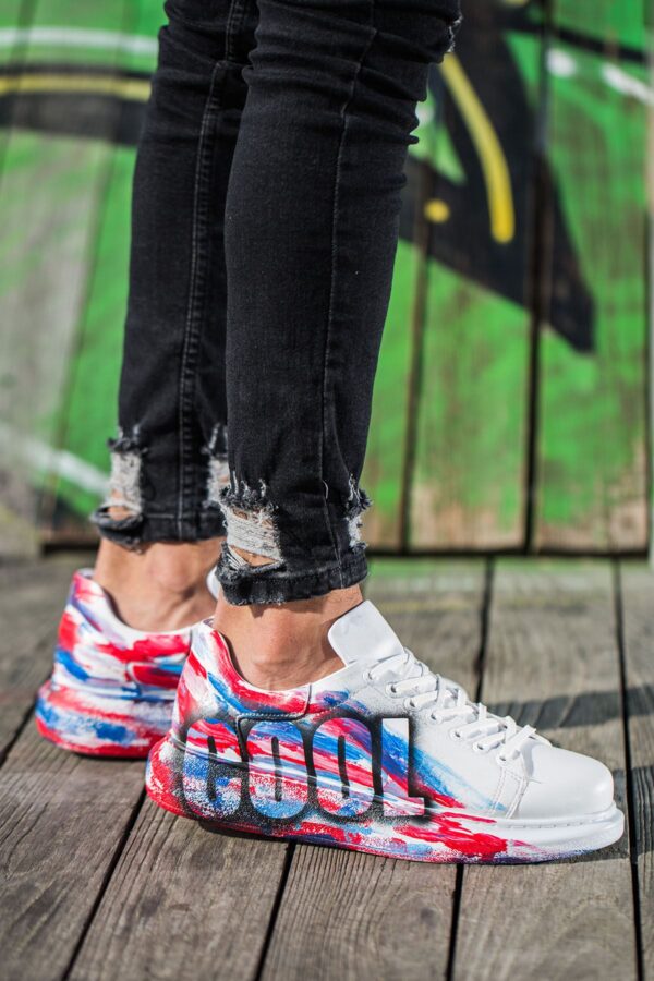 CH254 - CBT Pittura Erkek Ayakkabı 425 BORDO MAVI COOL