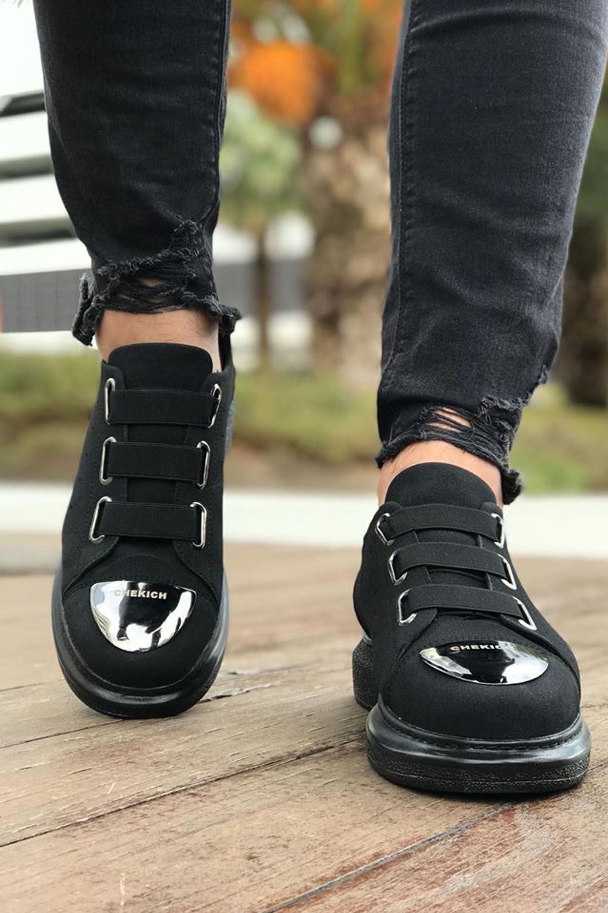 CH251 - SST Mirror Suede Erkek Ayakkabı SIYAH - Görsel 3