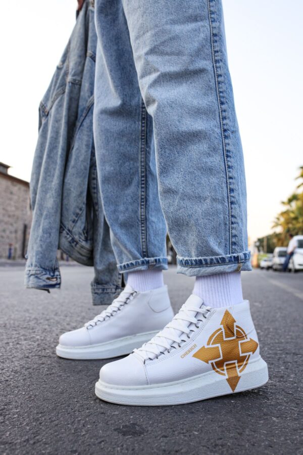 CH263 - CBT Lyse Erkek Ayakkabı 458 BEYAZ / SARI ARROW