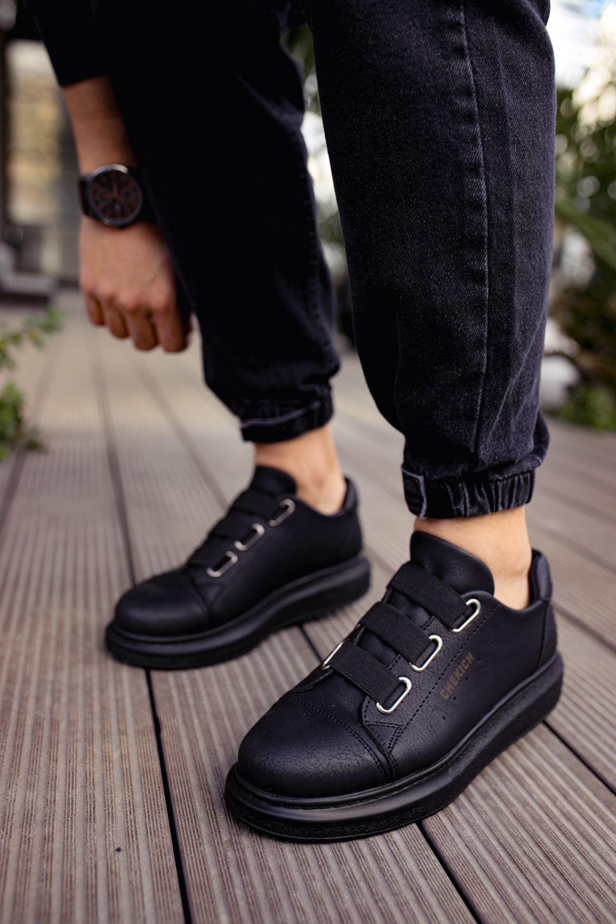 CH253 - CST Mirror Non Erkek Ayakkabı SIYAH - Görsel 3