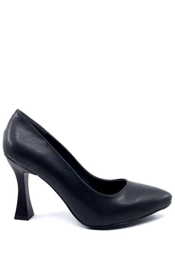 ST-001 Siyah Günlük 9 cm Topuklu Bayan Stiletto Ayakkabı