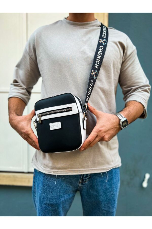 CH102 - Stealht Kare Erkek Çanta SIYAH/BEYAZ