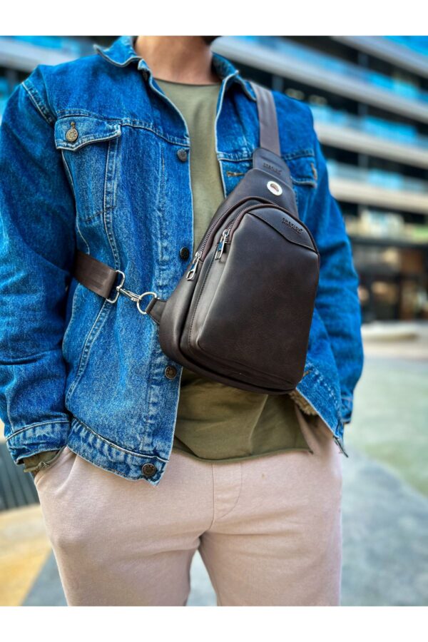 CNT008 - Cilt Deri Erkek Omuz Çantası KAHVE