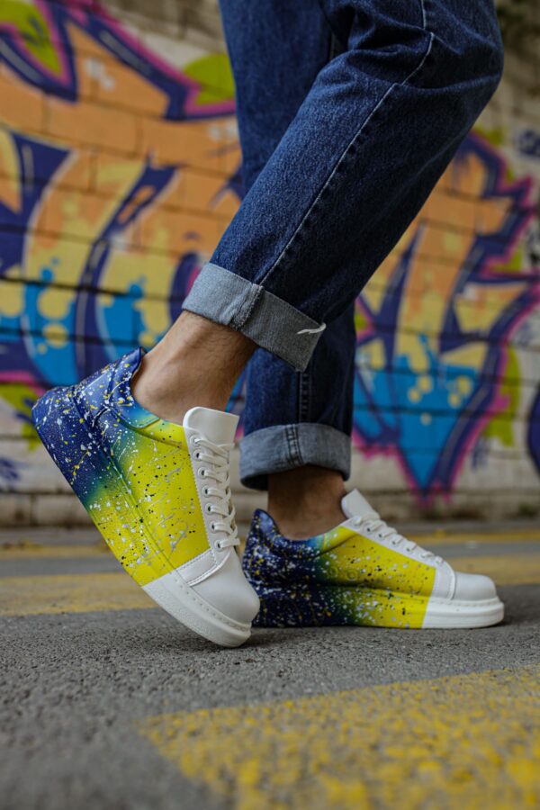 CH254 - CBT Pittura Erkek Ayakkabı 408 P SARI / LACIVERT