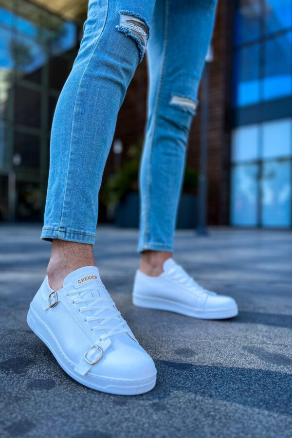 CH191 - CBT Side Buckle Erkek Ayakkabı BEYAZ