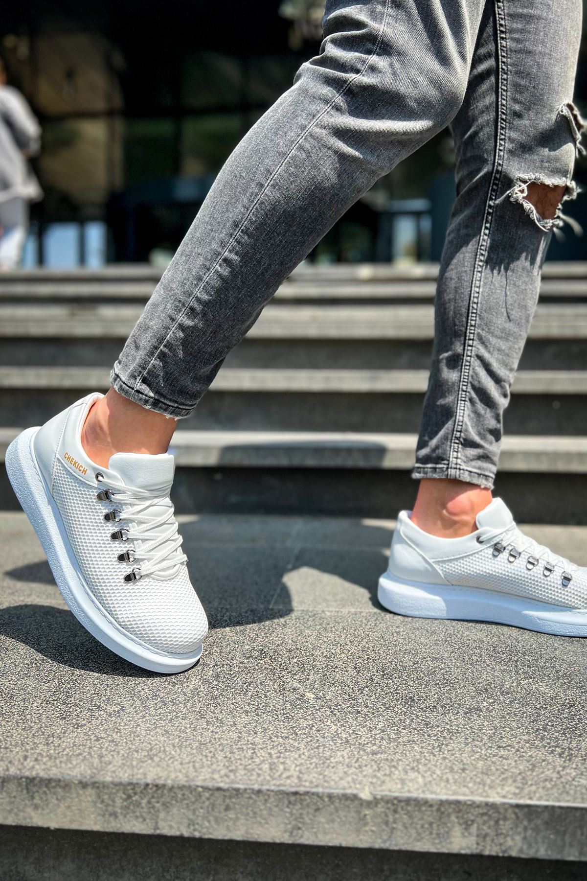 CH021 - CBT Favo Erkek Ayakkabı BEYAZ - Görsel 4