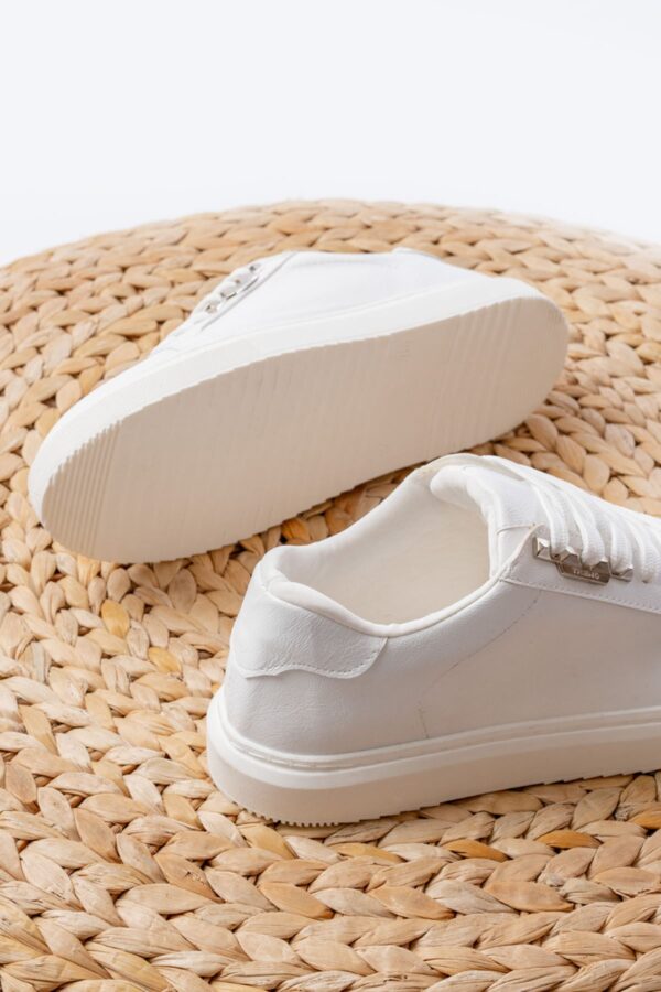 P-910 Beyaz Bağcıklı Taban Dikişli Günlük Kadın Spor