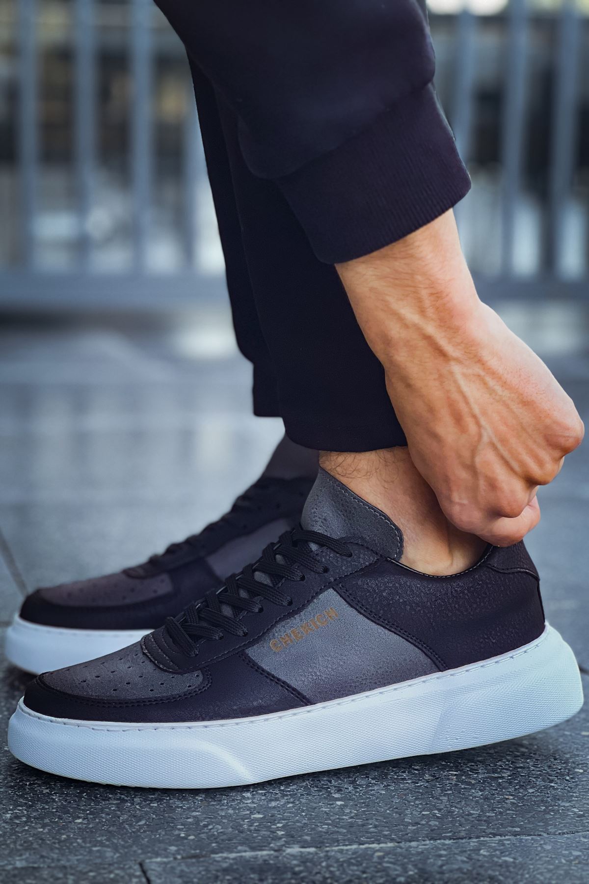 CH087 - CBT Kenton Erkek Ayakkabı SIYAH / ANTRASIT - Görsel 3