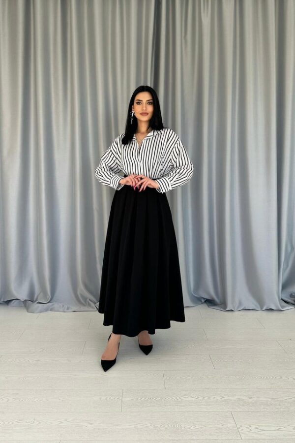 Bej Çizgili Gömlek