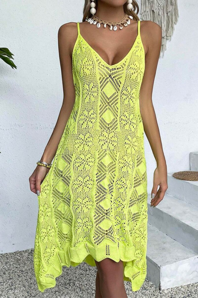 Kadın Ince Askılı Triko Elbise - Görsel 8