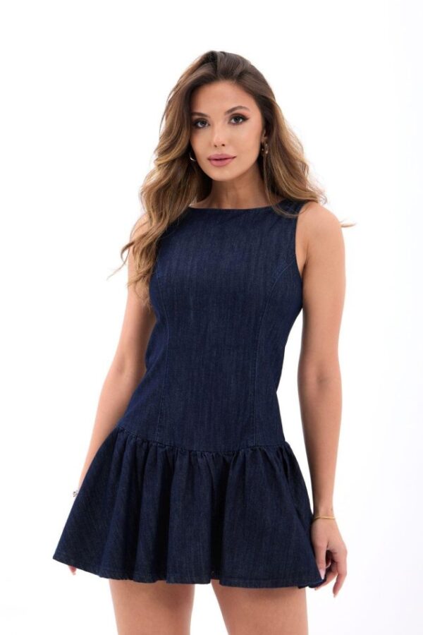 7460 KOT ELBİSE-MAVİ