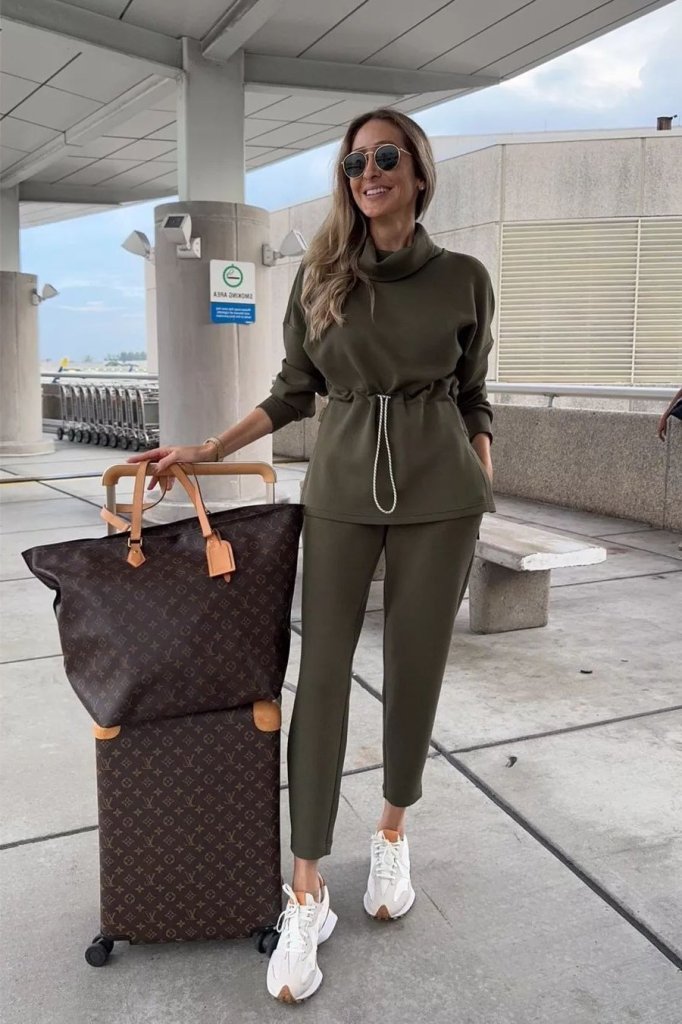 Kadın Uzun Kollu Balıkçı Yaka Belden Lastikli Modal Bluz Ve Pantolon Ikili Takım - Görsel 7