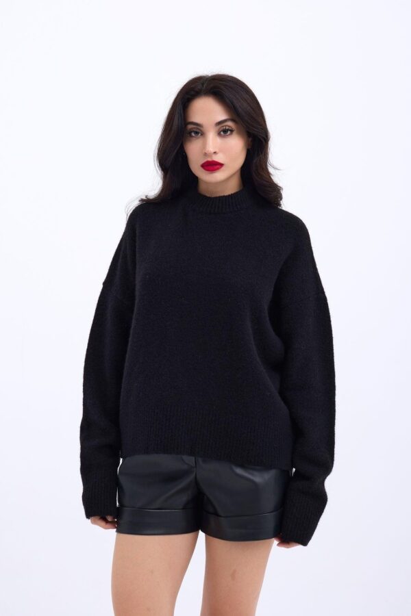 43031 TRİKO YARIM BALIKÇI KISA KAZAK-ANTRASİT