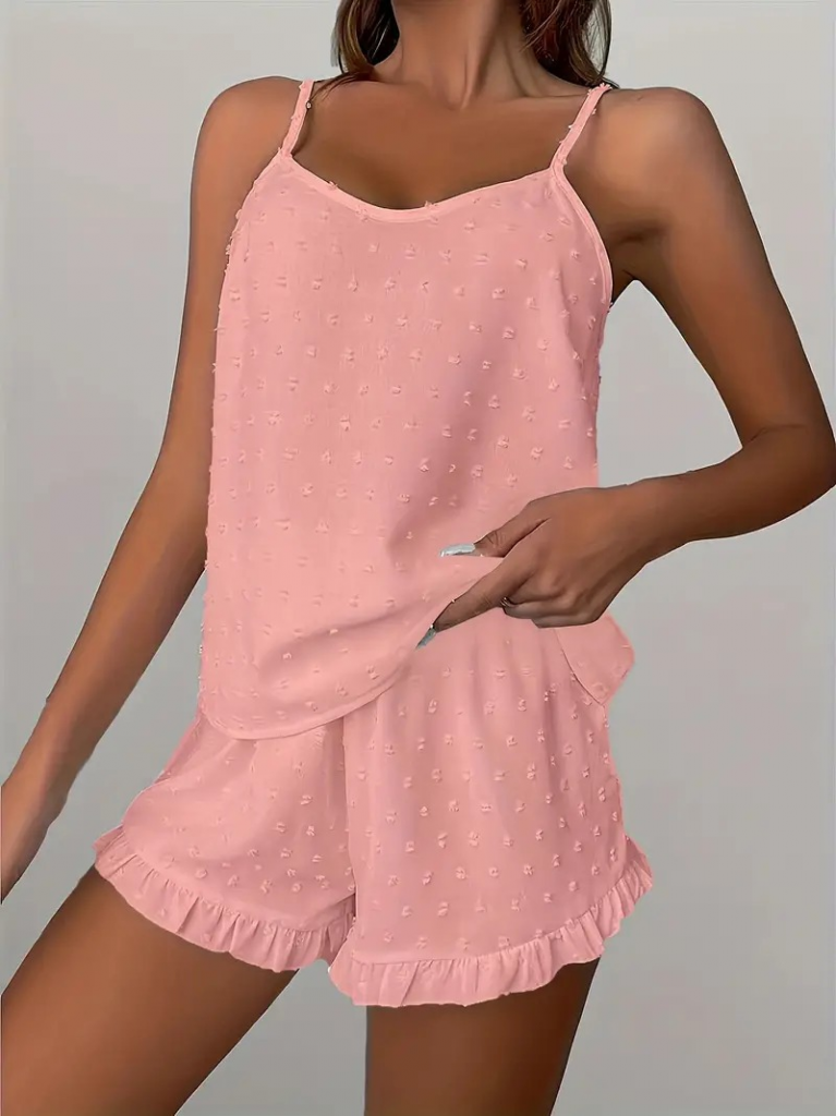 Kadın Ip Askılı Atlet Ve Alt Pon Pon Detaylı Aerobin Shortlu Takım - Görsel 5