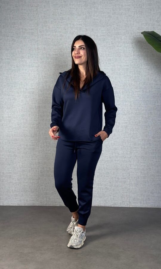 Kadın Uzun Kollu Kapüşonlu Ikili Takım