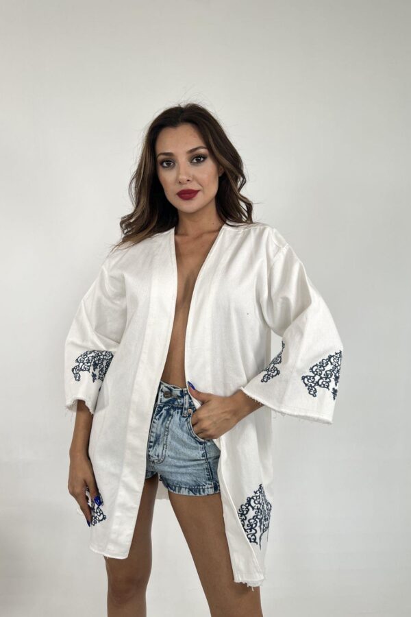 6209 KİMONO-BEYAZ