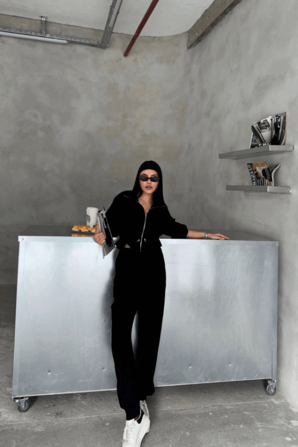 EŞOFMAN TAKIM GİFT KUMAŞ - Siyah