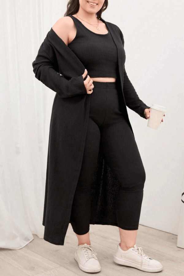 Kadın Uzun Kollu Hırka Atlet Ve Eşofman Yün Viskon üçlü Takım