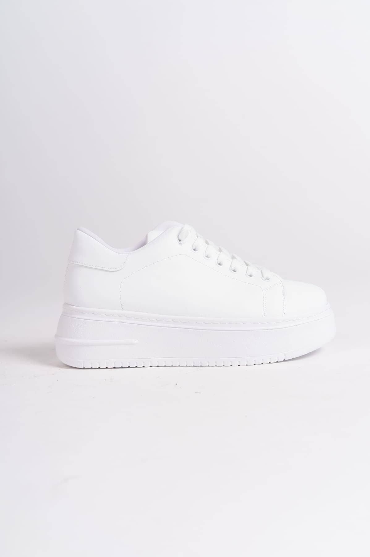 BIANA Bağcıklı Ortopedik Taban Kadın Sneaker Spor Ayakkabı CBT - Beyaz - Görsel 6