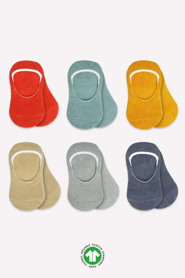 Bistyle 6'lı Mix Babet Çorap 30101 Kiremit