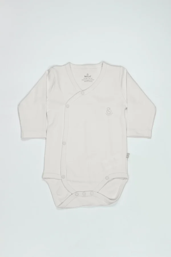 Bistyle Organik Natural Basic Style Kruvaze Uzun Kol Body Bs17102 Ekru