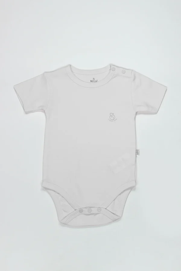 Bistyle Organik Natural Basic Style Yarım Kol Body Bs17103 Beyaz