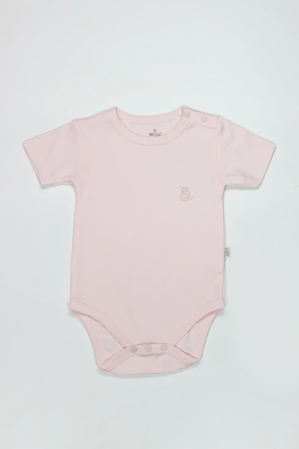 Bistyle Organik Natural Basic Style Yarım Kol Body Bs17103 Pembe