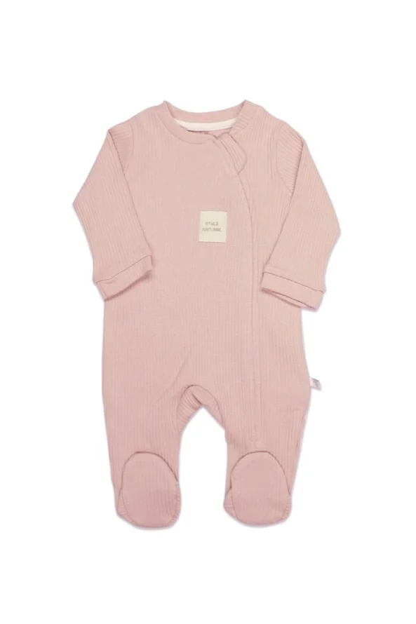 Bistyle Style Natural Fermuarlı Bebe Tulum 15115 Pembe