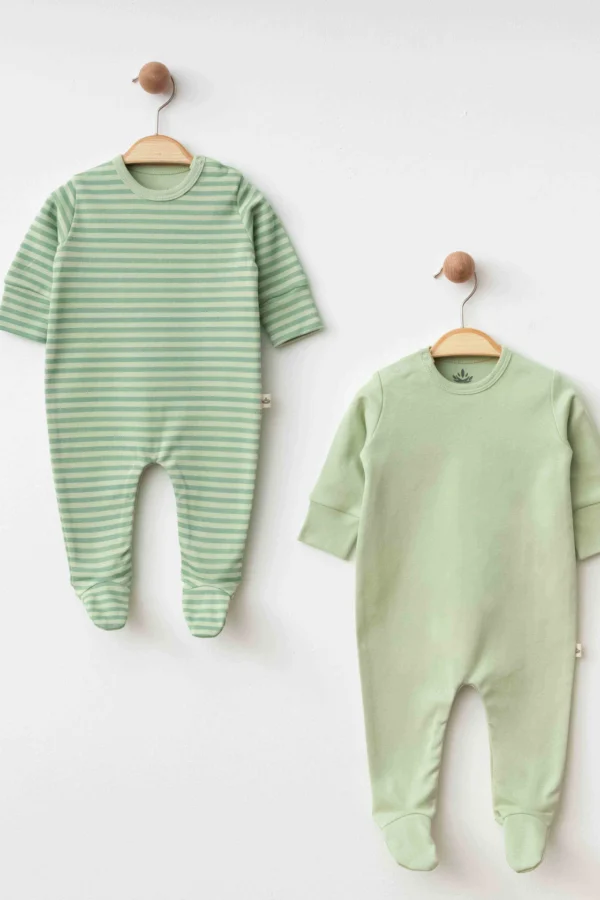 Eslenza Baby Organik 2'li Tulum 0048 Yeşil