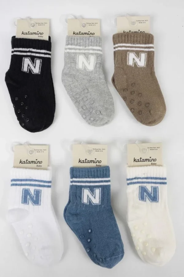 Katamino Salto Abs' Li Erkek Bebek Soket Çorap K42261 Asorti