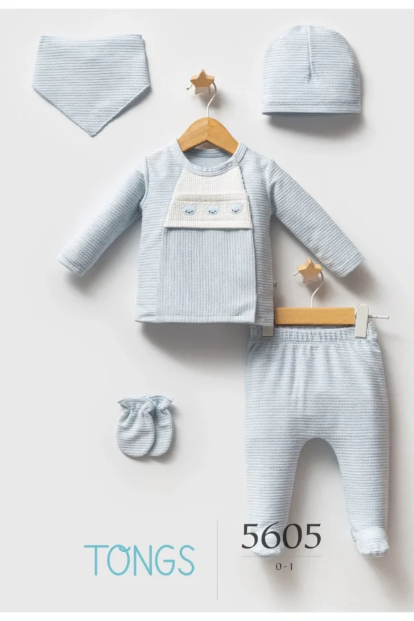 Tongs Baby Classic Bear 5'li Hastane Çıkışı 5605 Mavi