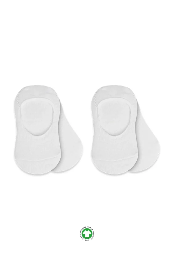 2'li Penye Babet Silikonlu Basic Çorap 30104 Beyaz Beyaz