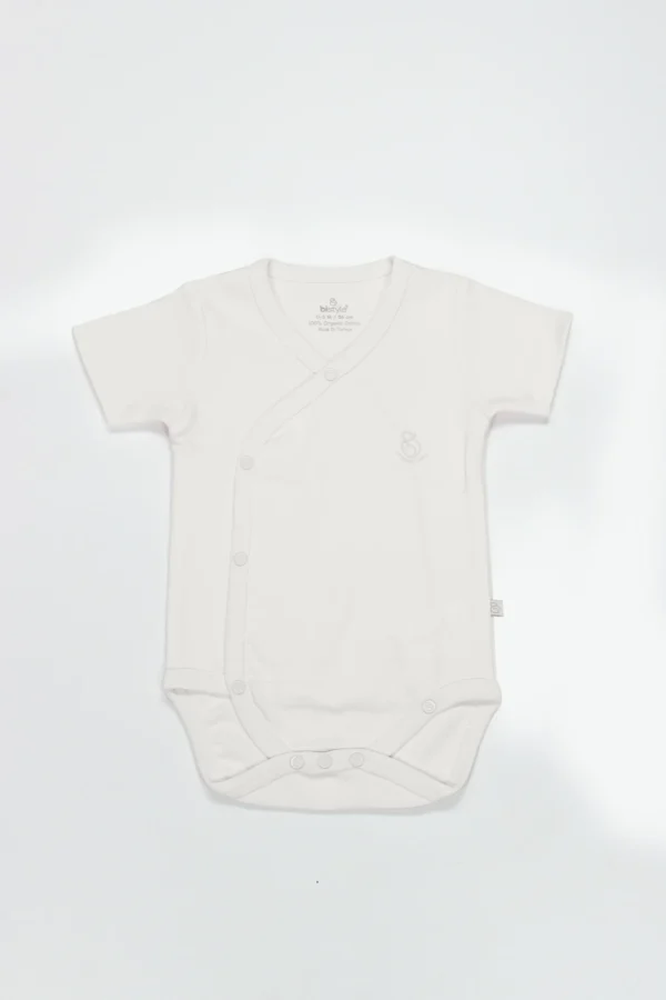 Organik Natural Basic Style Kruvaze Yarım Kol Body Bs17101 Ekru
