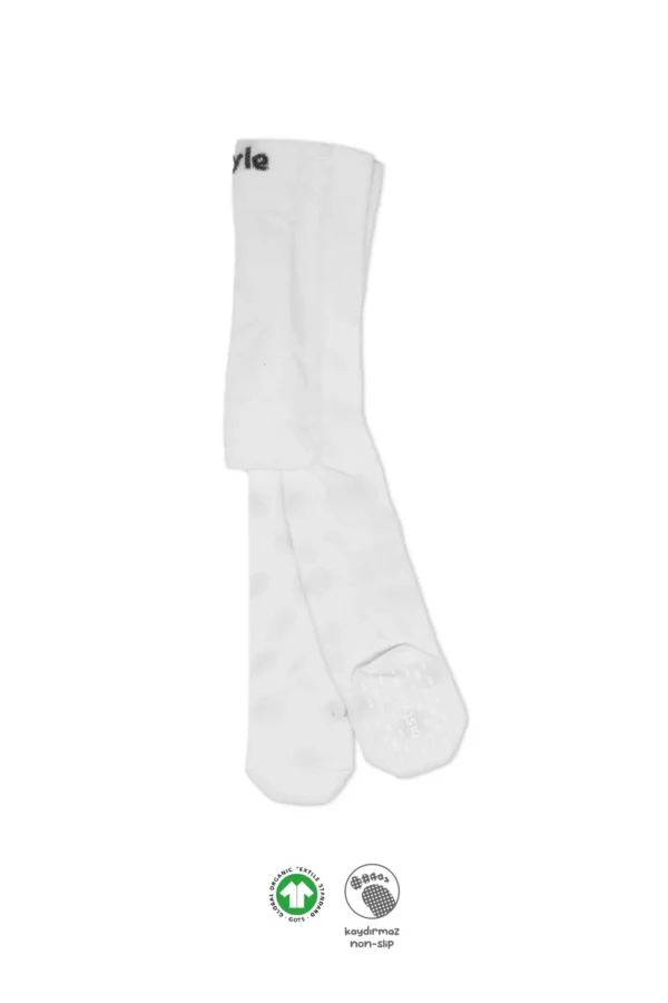 Penye Kaymaz Külotlu Çorap 50109 Beyaz