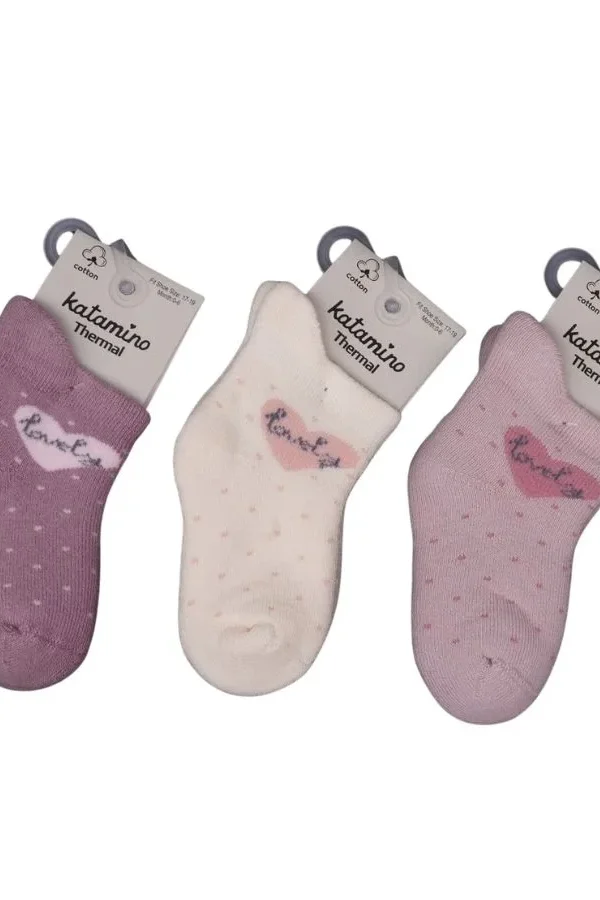 Katamino Arçin Havlu Kız Bebek Soket Çorap K45901 Asorti
