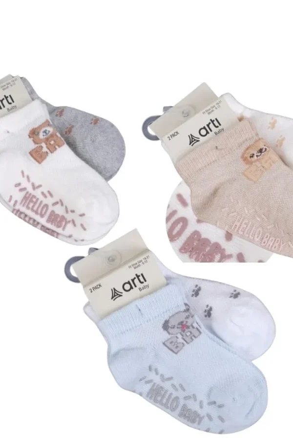 Katamino Athena 2'li Aks. Erkek Bebek Patik Çorap K48026 Asorti