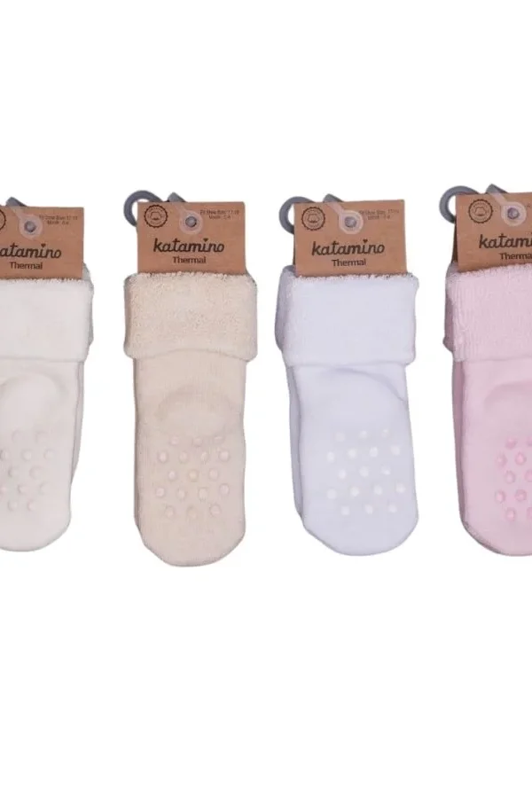 Katamino Beru Katlamalı Abs'li Kız Bebek Havlu Soket Çorap K42260 Asorti