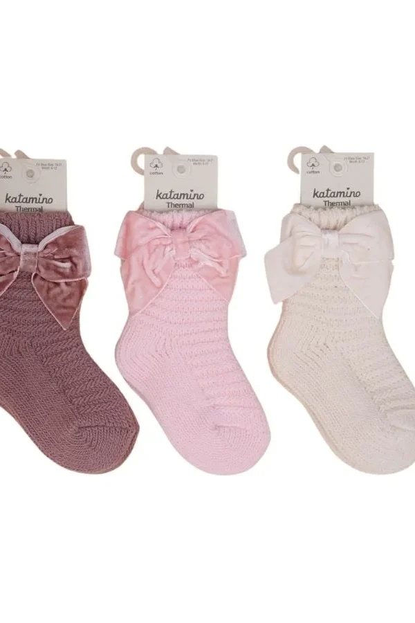 Katamino Gülden Aksesuarlı Kız Bebek Havlu Soket Çorap 450907 Asorti