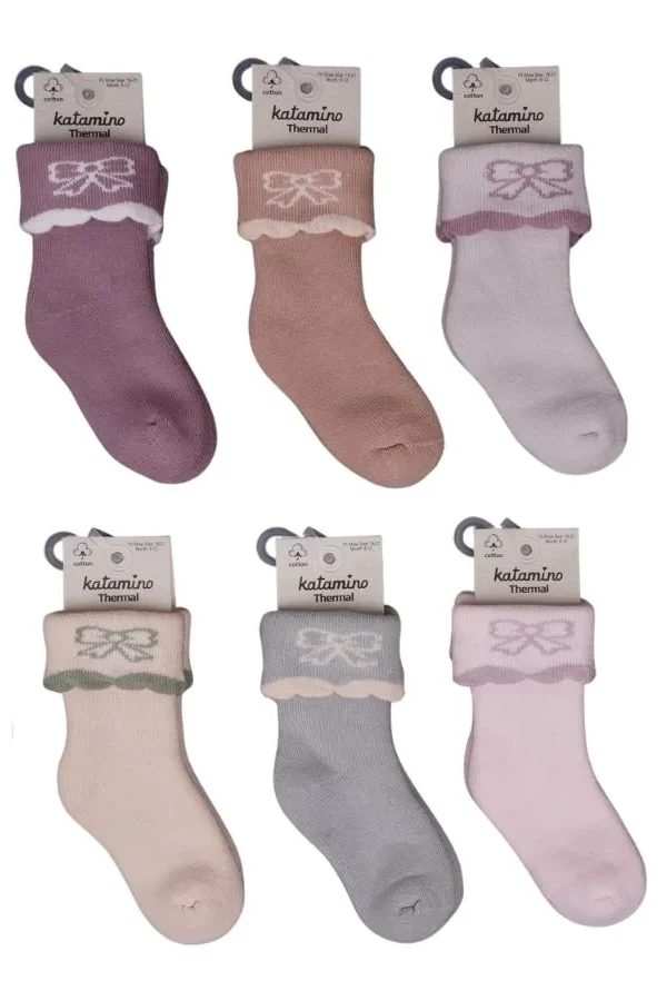 Katamino Lirya Havlu Kız Bebek Soket Çorap K45905 Asorti