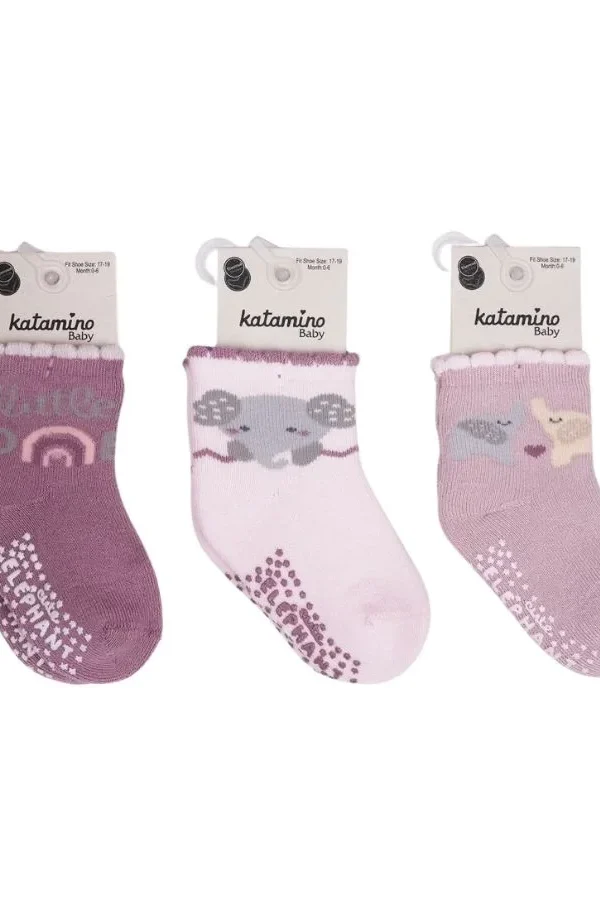 Katamino Mirselin Abs'li Havlu Kız Bebek Soket Çorap K45892 Asorti