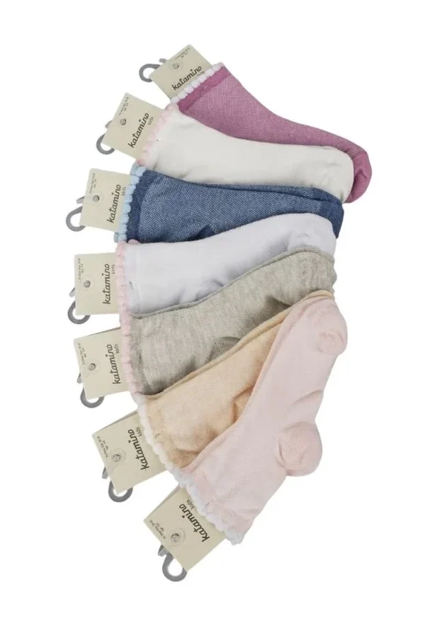 Katamino Monapo Kız Lacoste Soket Çorap 200507 Asorti