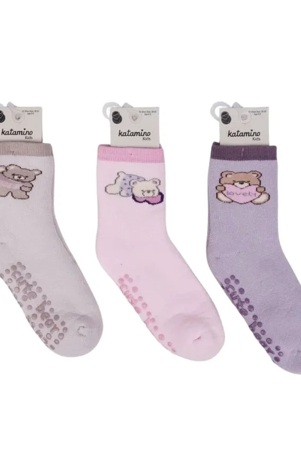 Katamino Riva Abs'li Kız Havlu Soket Çorap 250239 Asorti