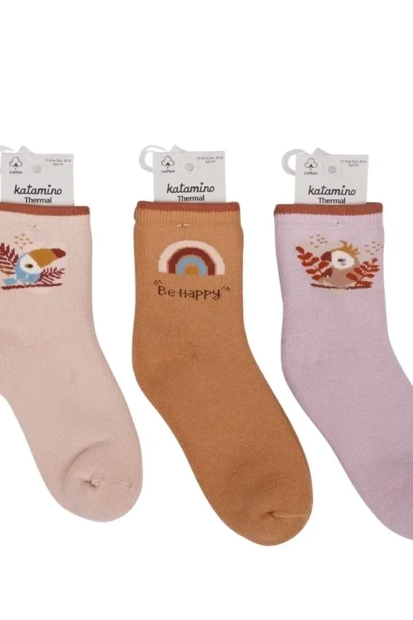 Katamino Yunela Kız Havlu Soket Çorap 250257 Asorti