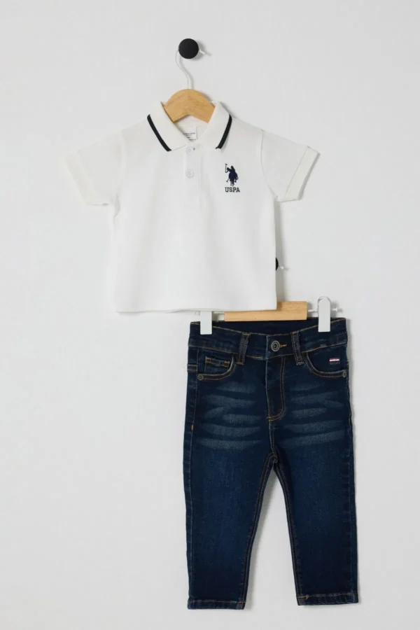 U.s Polo Bebek 2'li Takım Usb2627 Beyaz