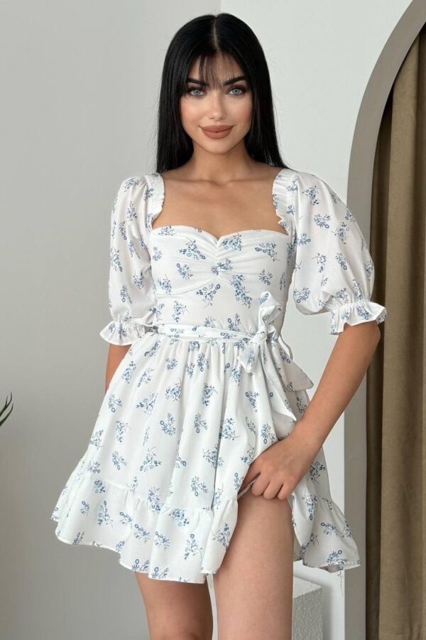 Rucka Belden Bağlamalı Mini Elbise