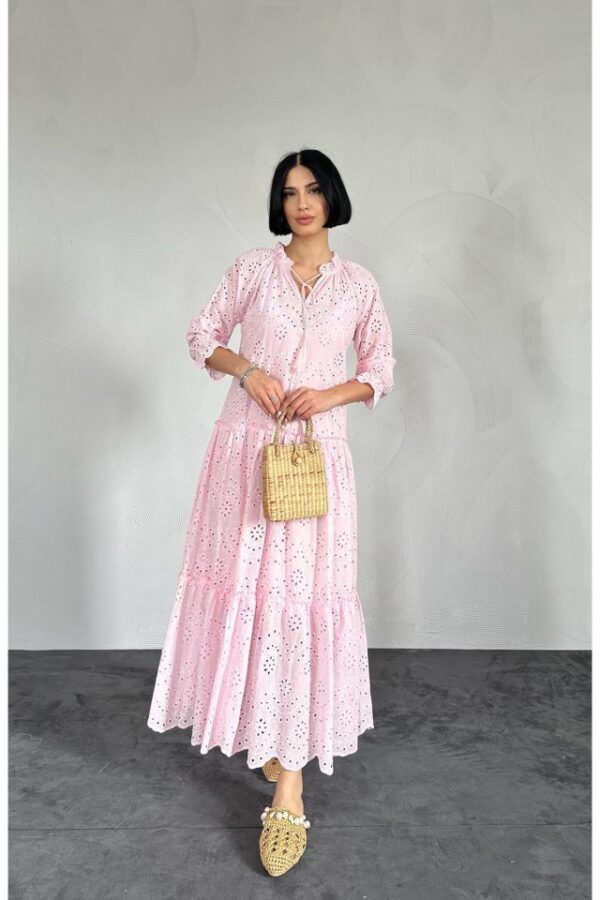 Sarı Dantelli New Elbise