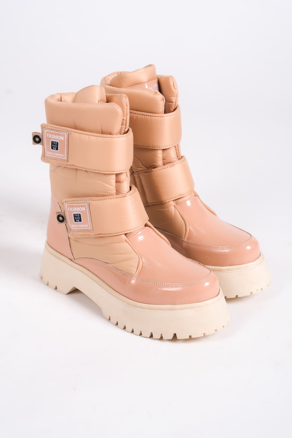 ELISA Cırt Cırtlı Paraşüt Kumaş Rugan Kadın Bot RTT - Ten - Görsel 4