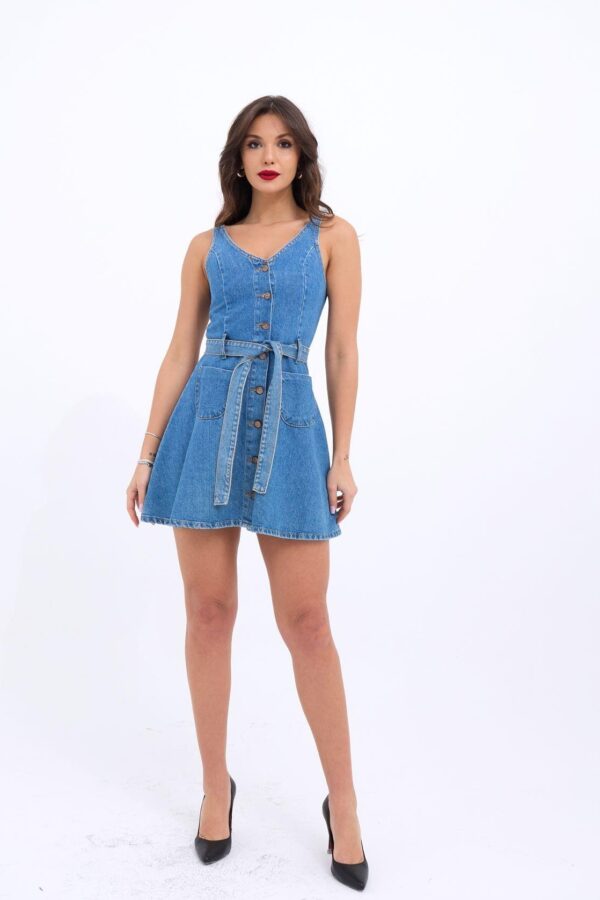 6208 KOT ELBİSE-MAVİ