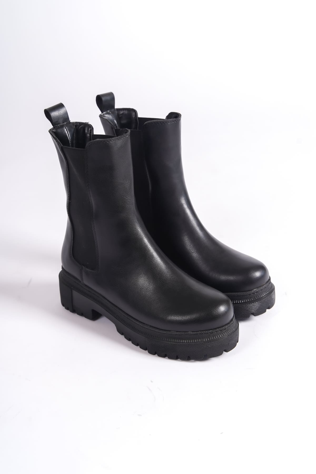 LORA Bağcıksız Lastikli Ortopedik Taban Kadın Bot CST - Siyah - Görsel 4