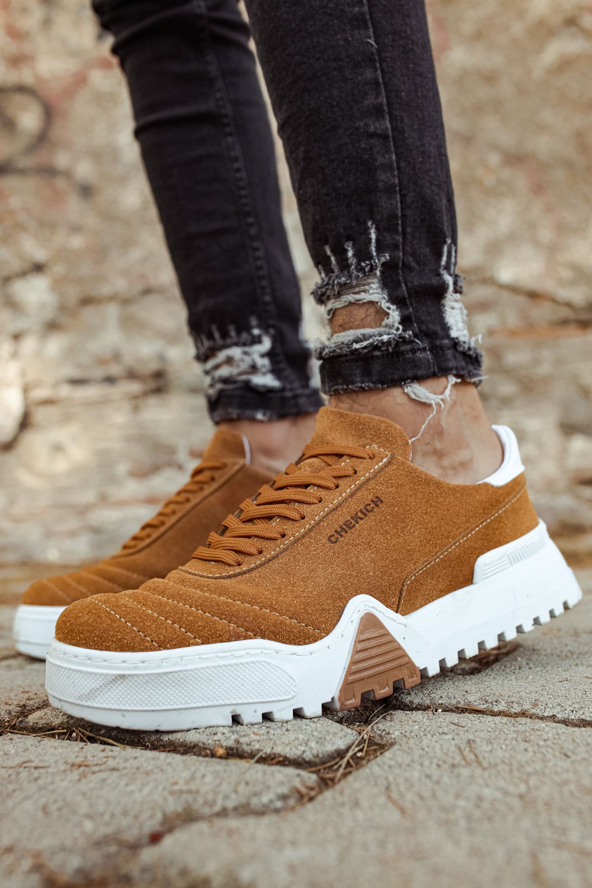 CH037 - SBT Erkek Ayakkabı TABA/BEYAZ - Görsel 2